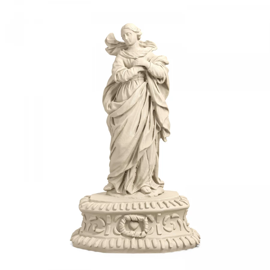 Baroque Virgin Mary in Light Ivory
