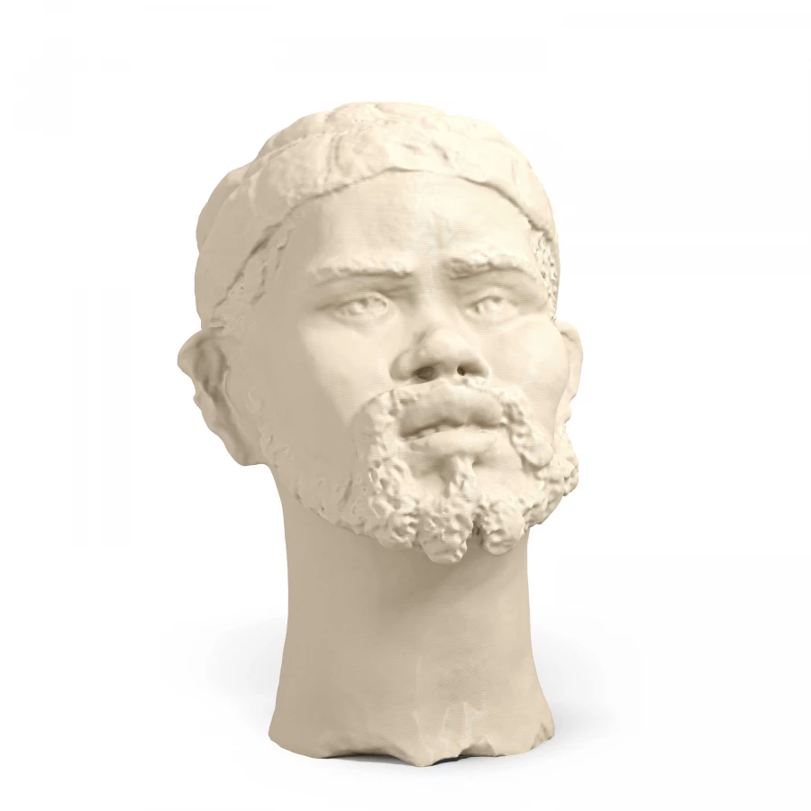 West African Male Bust in Light Ivory
