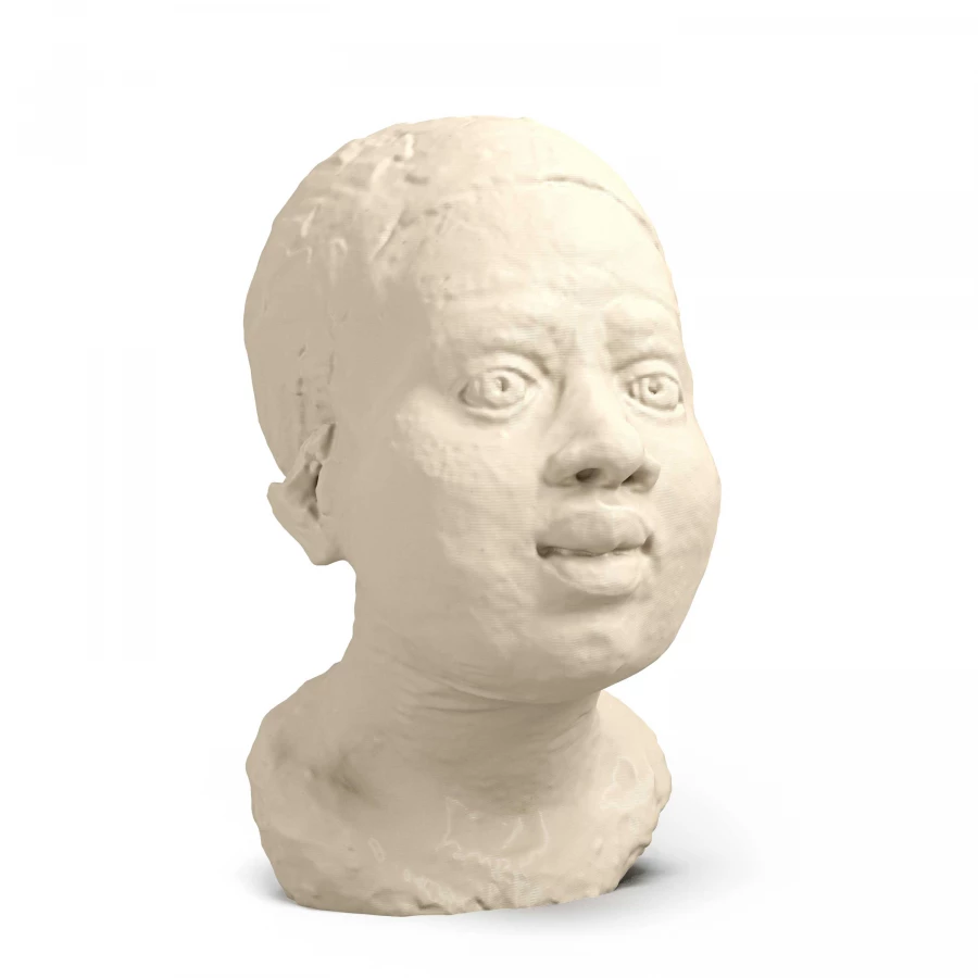 West African Female Bust in Light Ivory