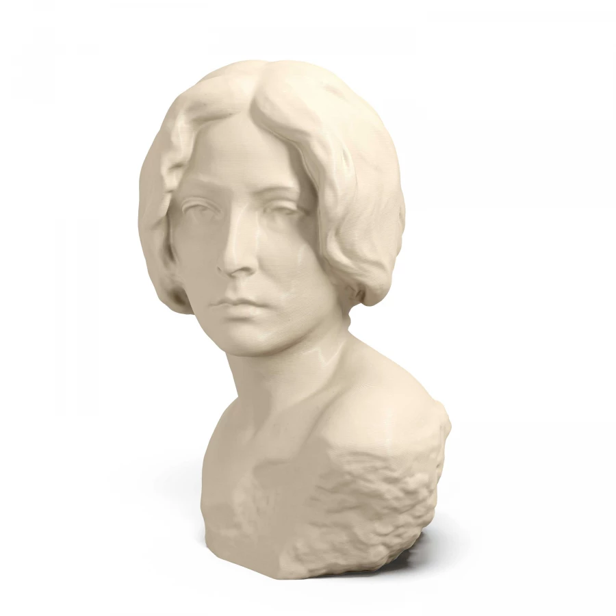 De Lisi Bust of a Woman in Light Ivory