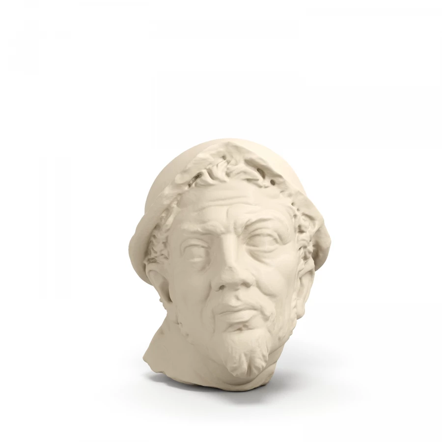 Roman Portrait of a Fisherman in Light Ivory