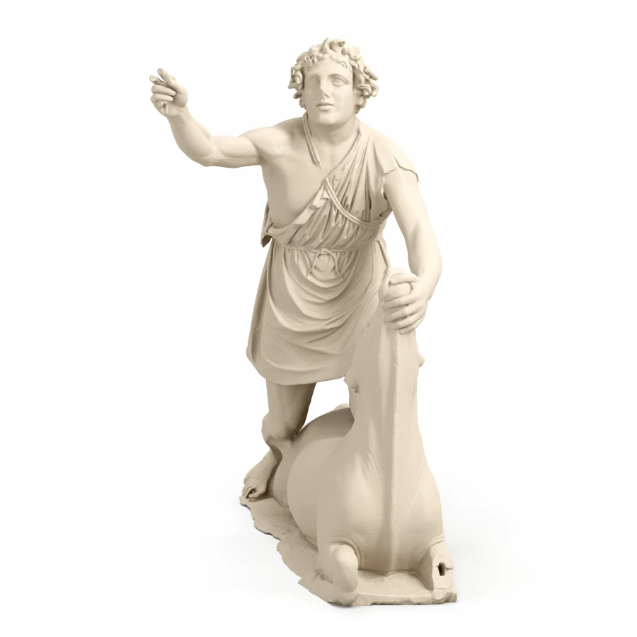 God Mithras slaying a bull in Light Ivory