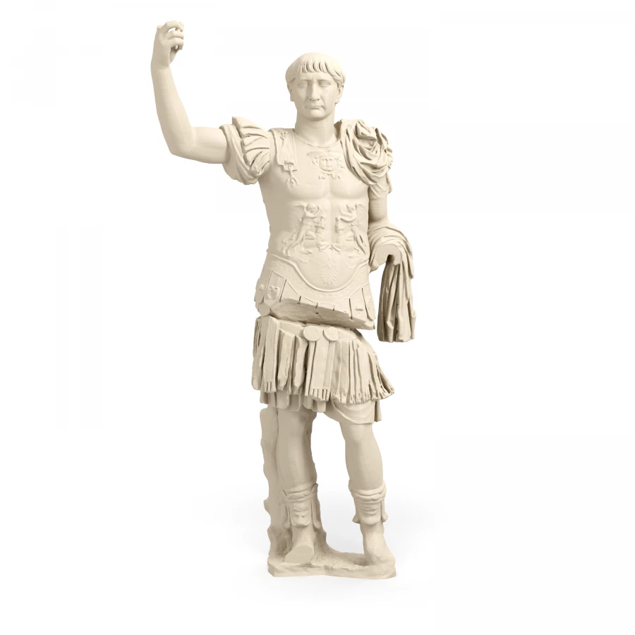 Emperor Trajan in military attire in Light Ivory