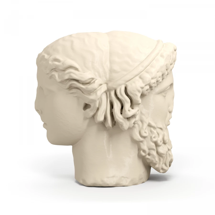 Roman Double Headed Hermes in Light Ivory