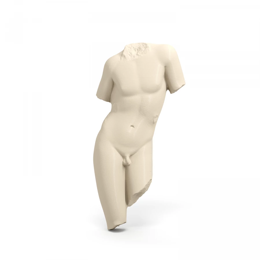 Phoenician Male Torso in Light Ivory